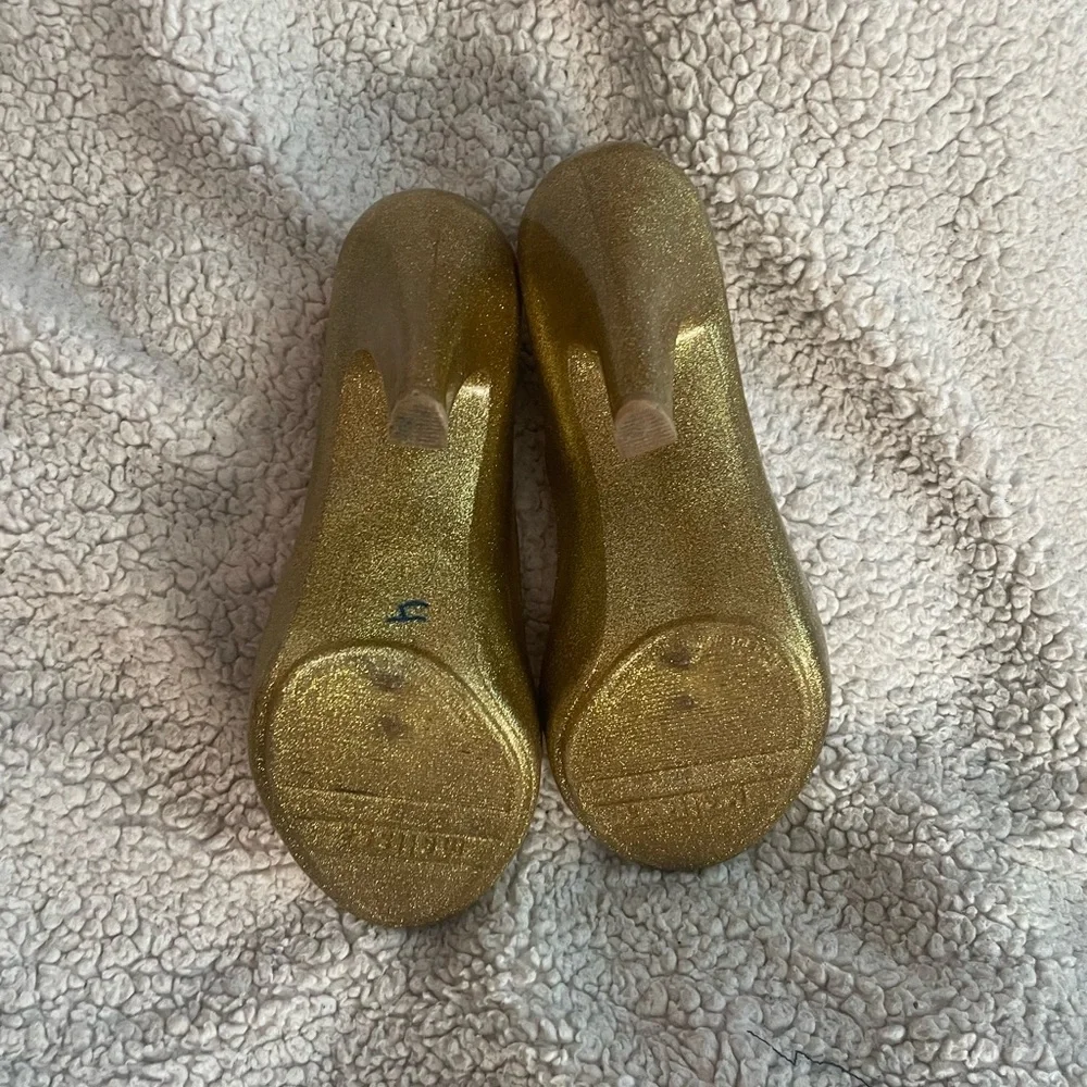 Melissa Shimmering Gold Heels - Picture 4 of 5